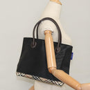 Burberrys Blue Label Hand Bag Nylon Black Auth 111813-21