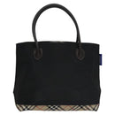 Burberrys Blue Label Hand Bag Nylon Black Auth 111813-13