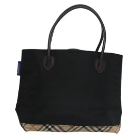 Burberrys Blue Label Hand Bag Nylon Black Auth 111813 - 0