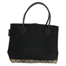 Burberrys Blue Label Hand Bag Nylon Black Auth 111813-2