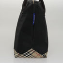 Burberrys Blue Label Hand Bag Nylon Black Auth 111813-3