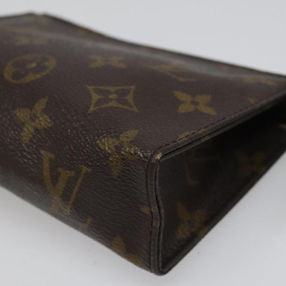 LOUIS VUITTON Monogram Poche Toilette 15 Pouch M47546 LV Auth 111834