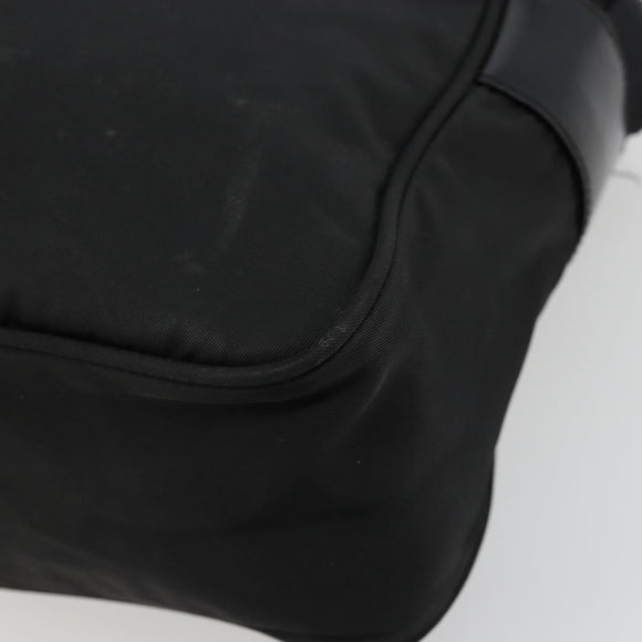 PRADA Shoulder Bag Nylon Black Silver Auth 111866