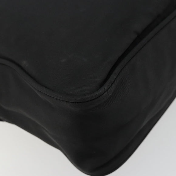 PRADA Shoulder Bag Nylon Black Silver Auth 111866