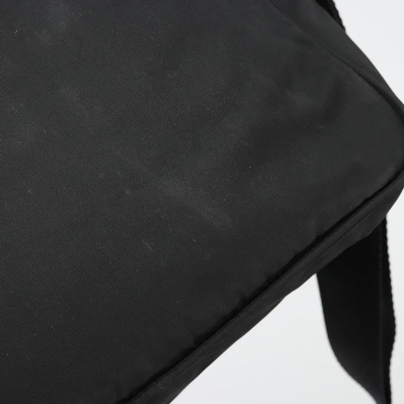 PRADA Shoulder Bag Nylon Black Silver Auth 111866
