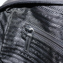 PRADA Shoulder Bag Nylon Black Silver Auth 111866-23