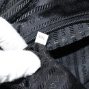 PRADA Shoulder Bag Nylon Black Silver Auth 111866-26