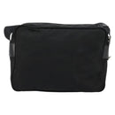 PRADA Shoulder Bag Nylon Black Silver Auth 111866-2