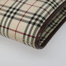 BURBERRY Nova Check Shoulder Bag Canvas Beige Auth 111876-14