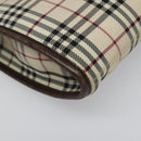 BURBERRY Nova Check Shoulder Bag Canvas Beige Auth 111876-15