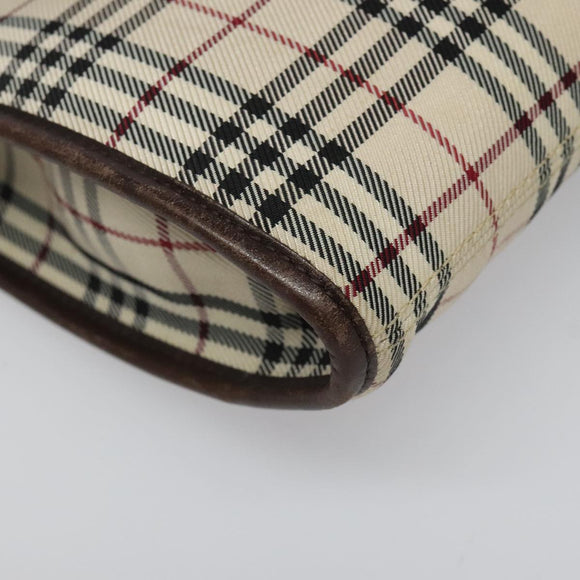 BURBERRY Nova Check Shoulder Bag Canvas Beige Auth 111876
