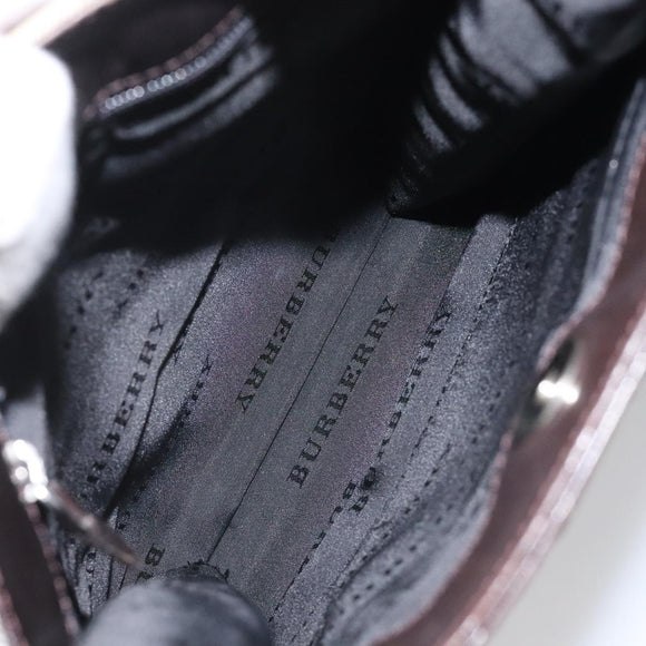 BURBERRY Nova Check Shoulder Bag Canvas Beige Auth 111876