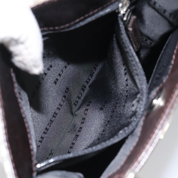 BURBERRY Nova Check Shoulder Bag Canvas Beige Auth 111876