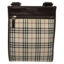 BURBERRY Nova Check Shoulder Bag Canvas Beige Auth 111876-13