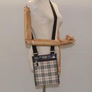 BURBERRY Nova Check Shoulder Bag Canvas Beige Auth 111876-20