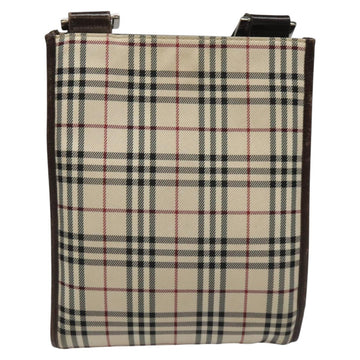 BURBERRY Nova Check Shoulder Bag Canvas Beige Auth 111876 - 0