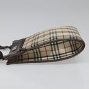 BURBERRY Nova Check Shoulder Bag Canvas Beige Auth 111876-4