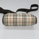 BURBERRY Nova Check Shoulder Bag Canvas Beige Auth 111876-5