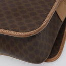 CELINE Macadam Canvas Shoulder Bag PVC Leather Brown Gold Auth 111880-17