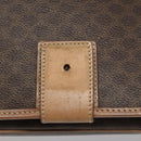 CELINE Macadam Canvas Shoulder Bag PVC Leather Brown Gold Auth 111880-9