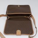 CELINE Macadam Canvas Shoulder Bag PVC Leather Brown Gold Auth 111880-19