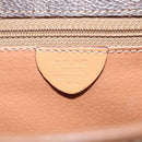 CELINE Macadam Canvas Shoulder Bag PVC Leather Brown Gold Auth 111880-12