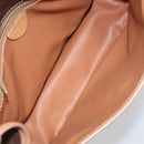 CELINE Macadam Canvas Shoulder Bag PVC Leather Brown Gold Auth 111880-10