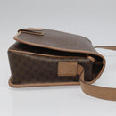 CELINE Macadam Canvas Shoulder Bag PVC Leather Brown Gold Auth 111880-3