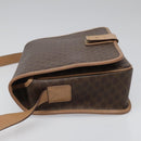 CELINE Macadam Canvas Shoulder Bag PVC Leather Brown Gold Auth 111880-4