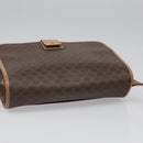 CELINE Macadam Canvas Shoulder Bag PVC Leather Brown Gold Auth 111880-6