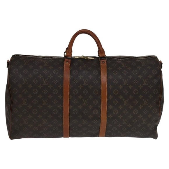 LOUIS VUITTON Monogram Keepall Bandouliere 60 Boston Bag M41412 LV Auth 111902