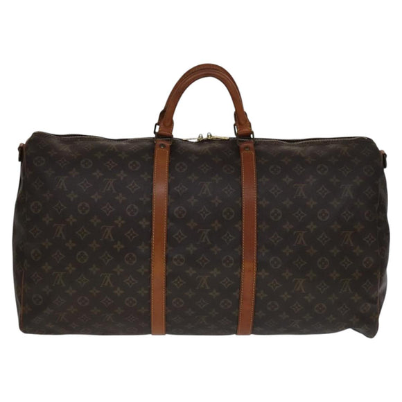 LOUIS VUITTON Monogram Keepall Bandouliere 60 Boston Bag M41412 LV Auth 111902