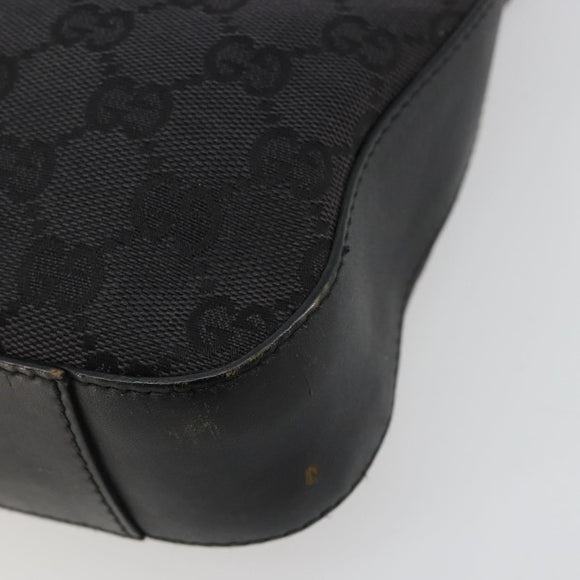 GUCCI GG Canvas Shoulder Bag Black 001 3812 Auth 111937