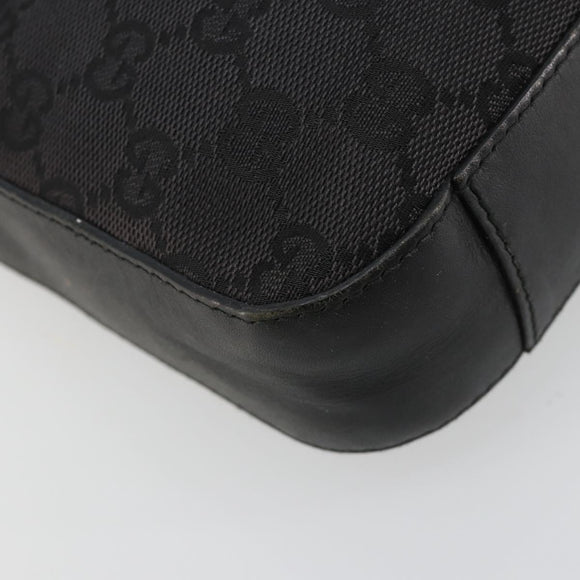 GUCCI GG Canvas Shoulder Bag Black 001 3812 Auth 111937