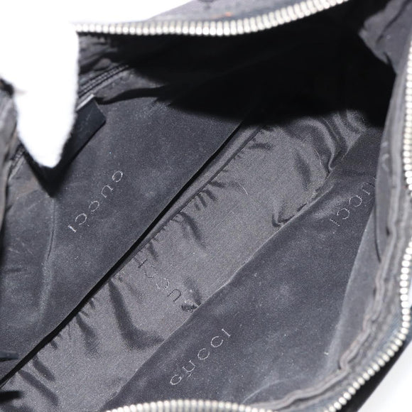 GUCCI GG Canvas Shoulder Bag Black 001 3812 Auth 111937