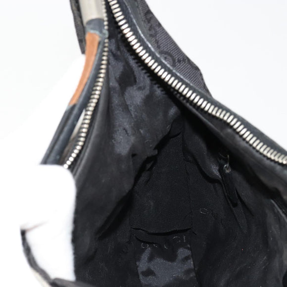 GUCCI GG Canvas Shoulder Bag Black 001 3812 Auth 111937