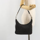GUCCI GG Canvas Shoulder Bag Black 001 3812 Auth 111937-25