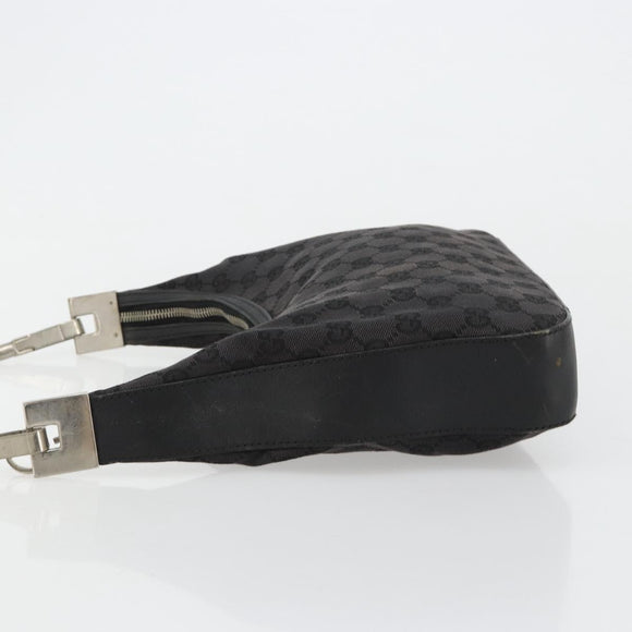 GUCCI GG Canvas Shoulder Bag Black 001 3812 Auth 111937