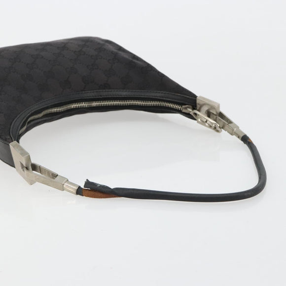 GUCCI GG Canvas Shoulder Bag Black 001 3812 Auth 111937
