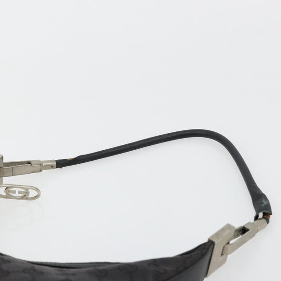 GUCCI GG Canvas Shoulder Bag Black 001 3812 Auth 111937