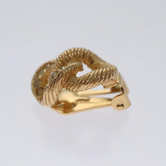 Christian Dior Earring metal Gold Auth 111949