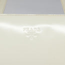 PRADA Hand Bag Patent leather White Auth 112079-17
