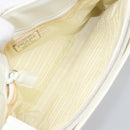 PRADA Hand Bag Patent leather White Auth 112079-11