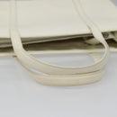 PRADA Hand Bag Patent leather White Auth 112079-7
