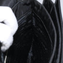 PRADA Hand Bag Nylon Leather Black Auth 112080-19