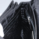 PRADA Hand Bag Nylon Leather Black Auth 112080-20
