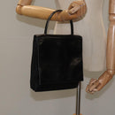 PRADA Hand Bag Nylon Leather Black Auth 112080-24