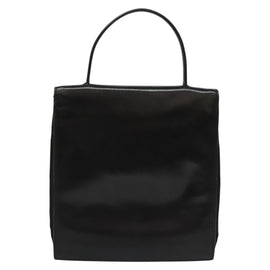 PRADA Hand Bag Nylon Leather Black Auth 112080 - 0