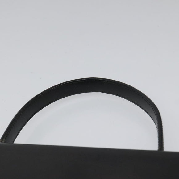PRADA Hand Bag Nylon Leather Black Auth 112080