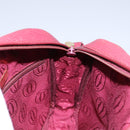 CARTIER Shoulder Bag Leather Red Gold Auth 112095-18